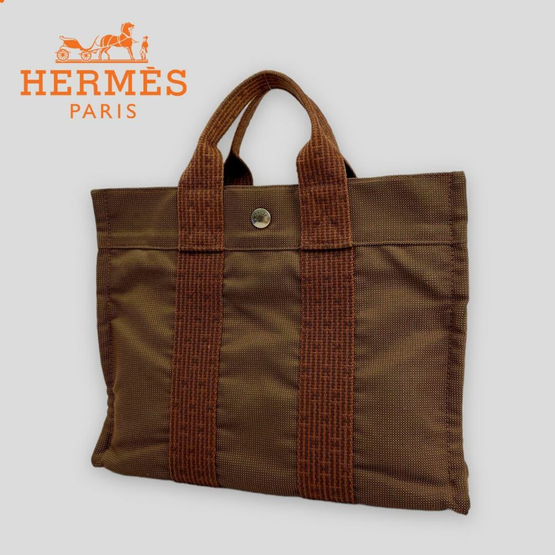 ■HERMES■エールライン トートPM キャンバス トートバッグ ユニセックス