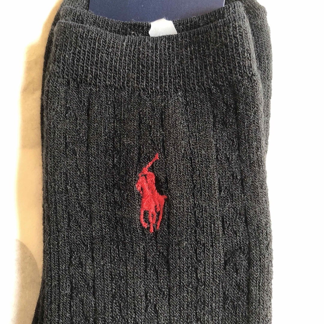 POLO RALPH LAUREN(ポロラルフローレン)の新品　ラルフローレン　靴下　毛　ブラック レディースのレッグウェア(ソックス)の商品写真