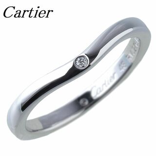 カルティエ(Cartier)のカルティエ ダイヤリング バレリーナ ウェディング カーブ 3PD #48 幅2.0mm PT950 保証書(2023年) Cartier【13675】(リング(指輪))