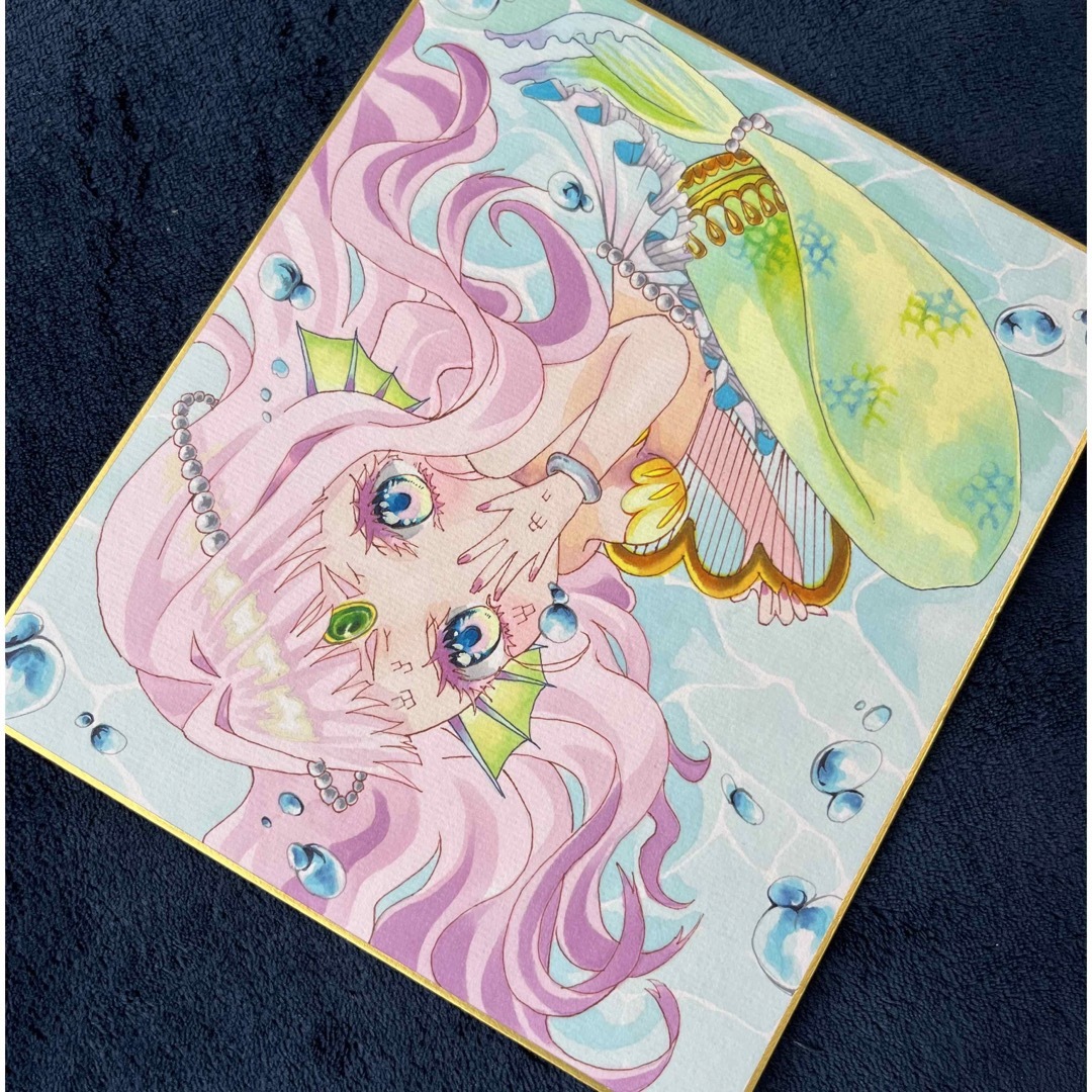 セール中】マーメイド 人魚 女の子 手描きイラスト オリジナル セール中】マーメイド 人魚 女の子 手描きイラスト オリジナル