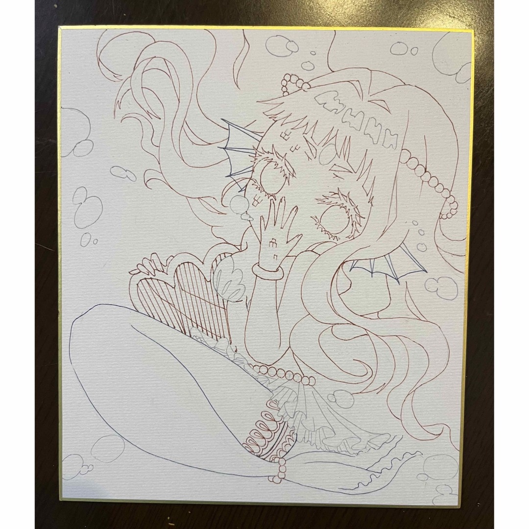 オリジナル手描きイラスト マーメイド 人魚女の子 827 B5 オリジナル手描きイラスト マーメイド 人魚女の子 827 B5