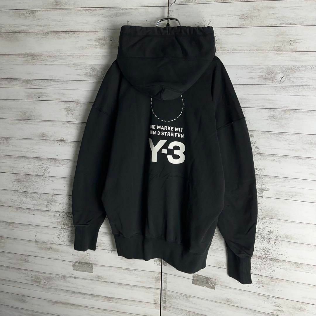 8015【即完売モデル】Y-3☆刺繍ビッグロゴ定番カラーパーカー　入手困難　美品