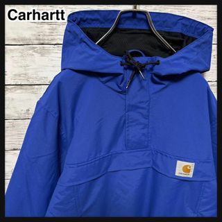607【即完売品】カーハートWIP☆ロゴタグ ハーフジップマウンテンパーカー美品