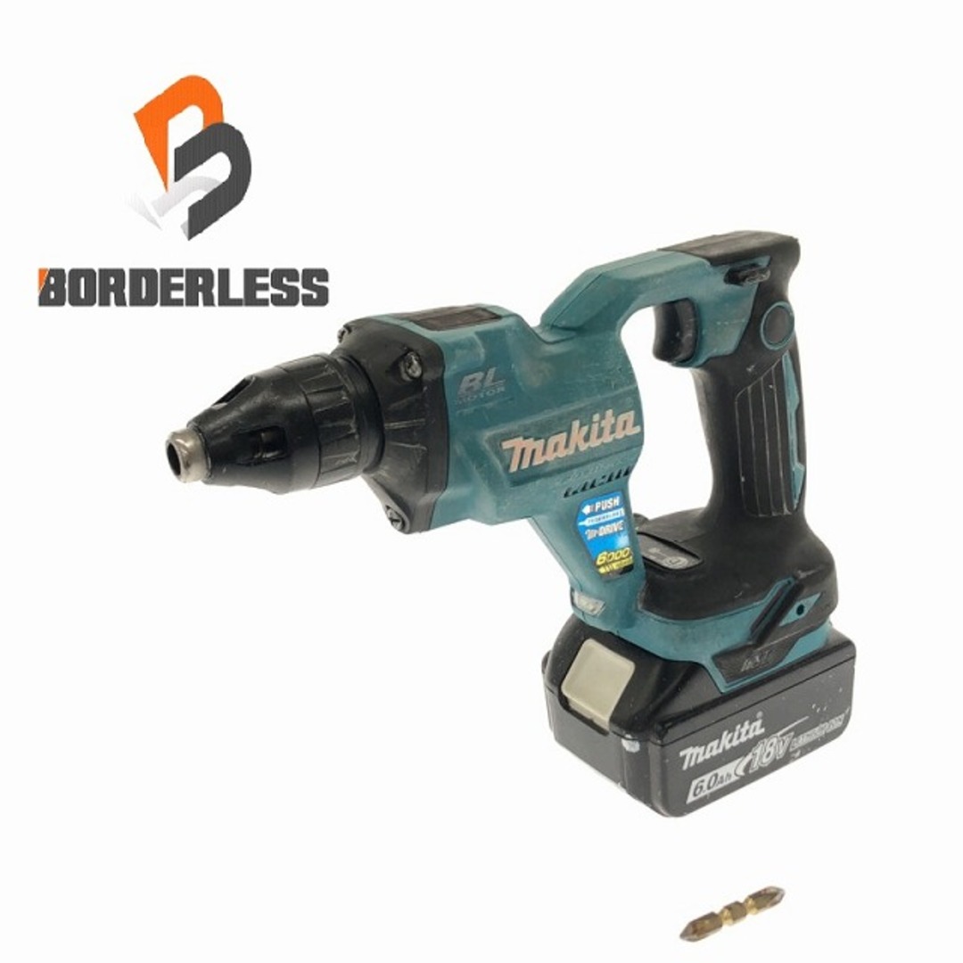 ☆品☆makita マキタ 18V 充電式スクリュードライバー FS600D 6.0Ahバッテリー1個(BL1860B)付 コードレス ボード用ドライバー 77583