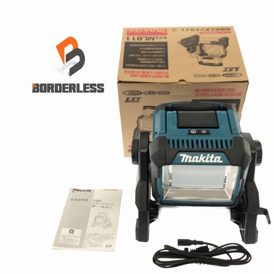 Makita ☆未使用品☆makita マキタ 14.4V 18V 充電式LEDスタンドライト ML811 ACコンセント付  三脚対応品(※付属はありません) 78113の通販 by 工具販売専門店Borderless(ラクマ店)｜マキタならラクマ