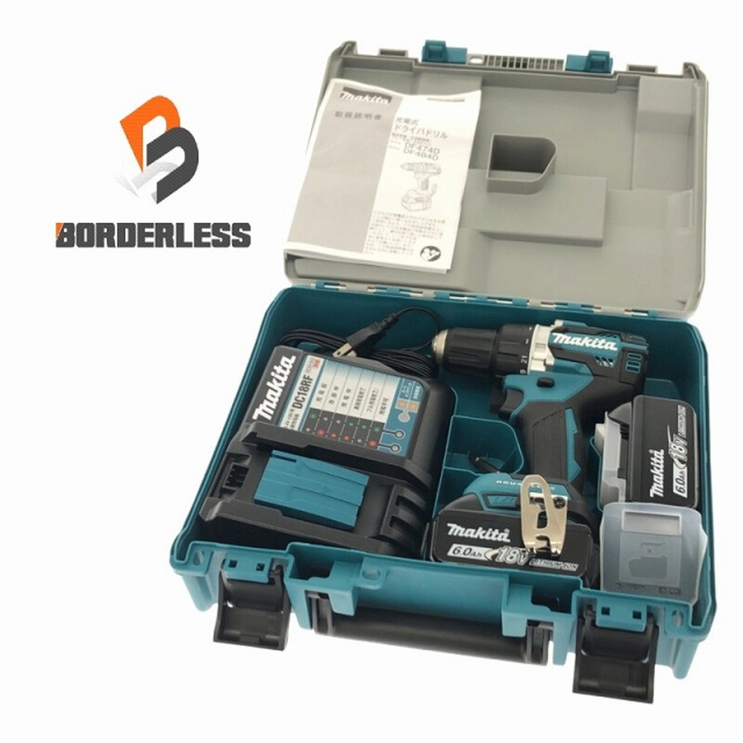 ☆未使用品☆ makita マキタ 18V 充電式ドライバドリル DF484DRGX バッテリー2個(BL1860B) 充電器(DC18RF)付き  78276 | フリマアプリ ラクマ