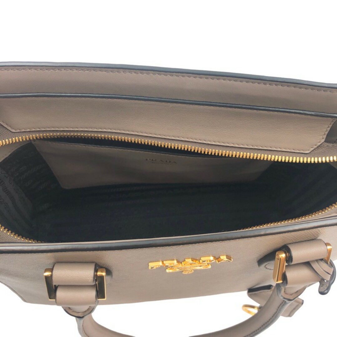 プラダ PRADA サフィアーノ 2WAYハンドバッグ 1BA113 グレー