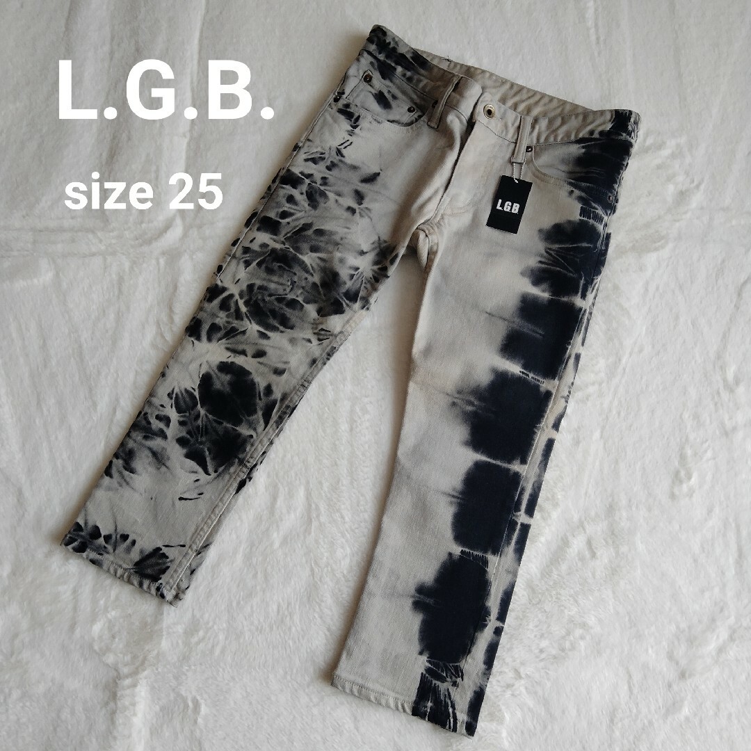 LGB(ルグランブルー)の【未使用タグ付】 L.G.B ルグランブルー クロップド デニム タイダイ 25 レディースのパンツ(デニム/ジーンズ)の商品写真