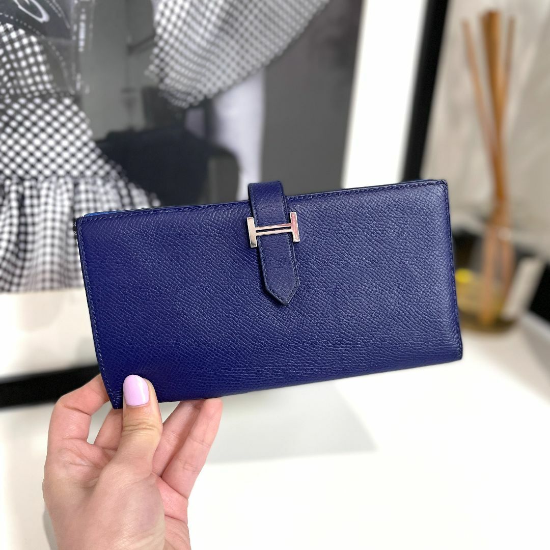美品 エルメス ベアンスフレ ヴェルソ エプソン 長財布 C刻印 - 長財布