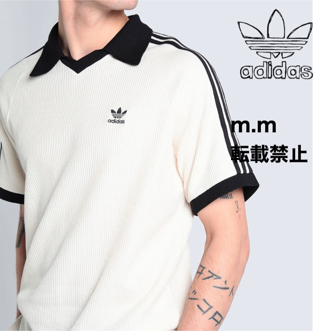 adidas ワッフル　ポロシャツ　M