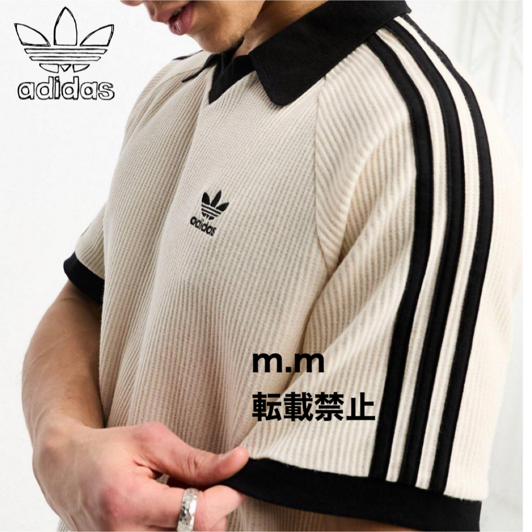 adidas ワッフル　ポロシャツ　M