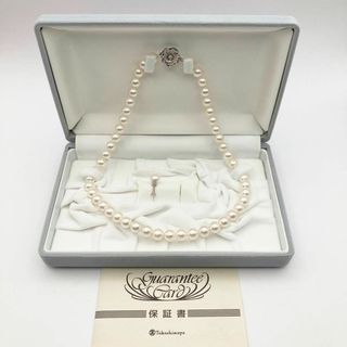 タカシマヤ(髙島屋)の美品　真珠　ネックレス　イヤリングセット　8mm珠　高島屋　シルバー　箱付き(ネックレス)