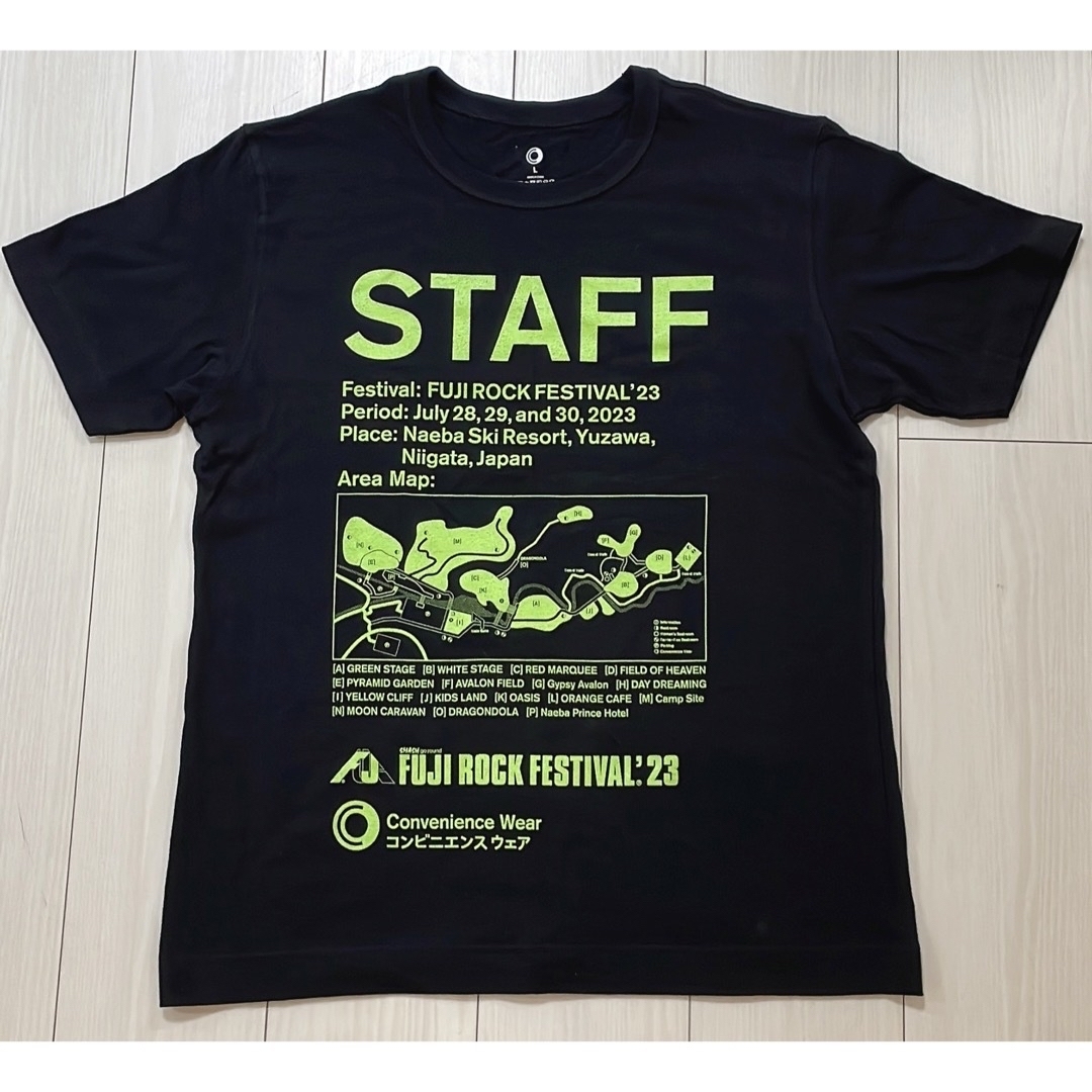 BEAMS(ビームス)のフジロック2023 BEAMSコラボ スタッフTシャツ メンズのトップス(Tシャツ/カットソー(半袖/袖なし))の商品写真