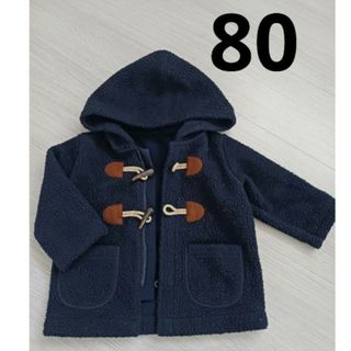 ユニクロ(UNIQLO)のユニクロ　ダッフルコート　アウター　子供キッズ80　ネイビー　チャック(ジャケット/コート)