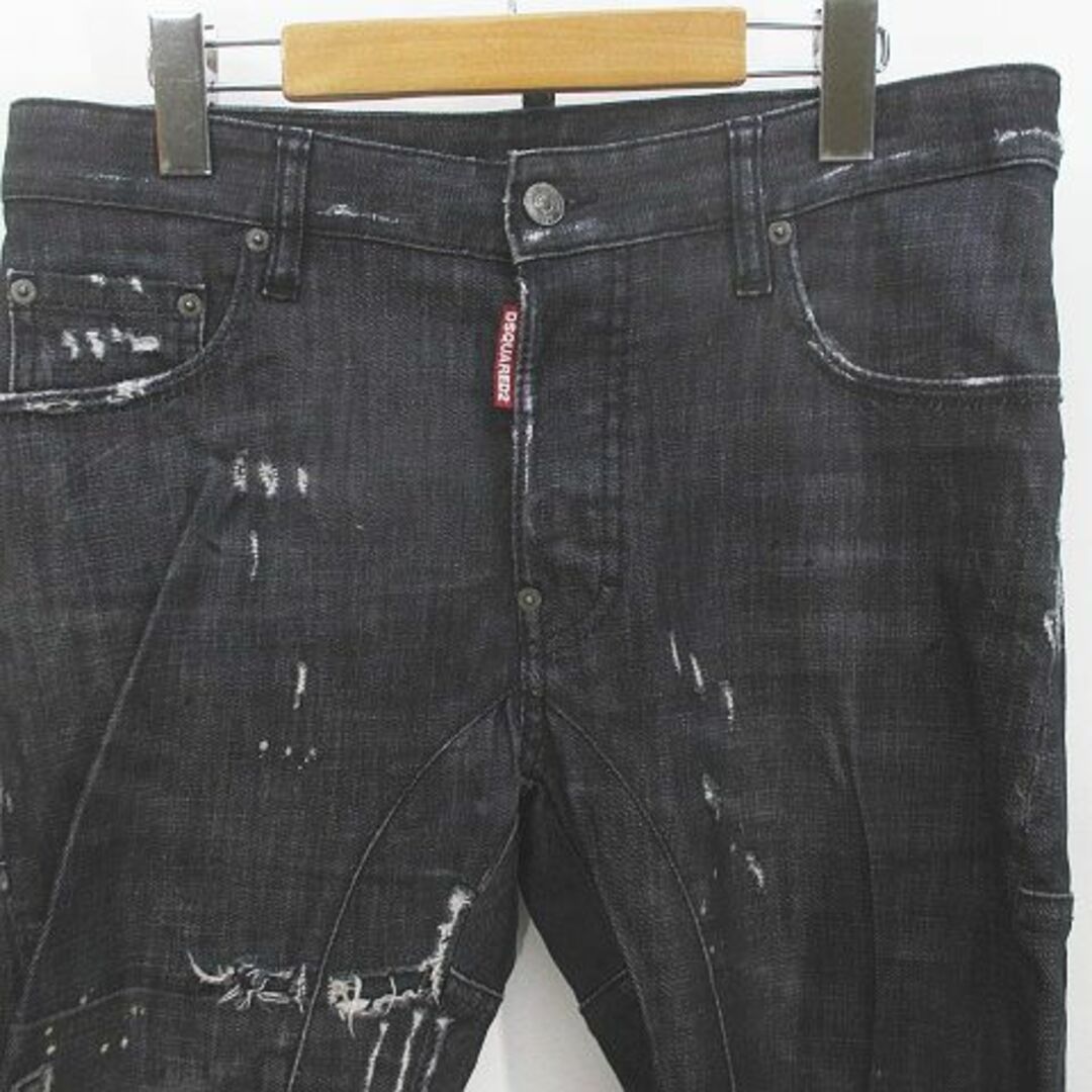 DSQUARED2 ロング丈 デニムパンツ ジーンズ 44 黒系 ブラック