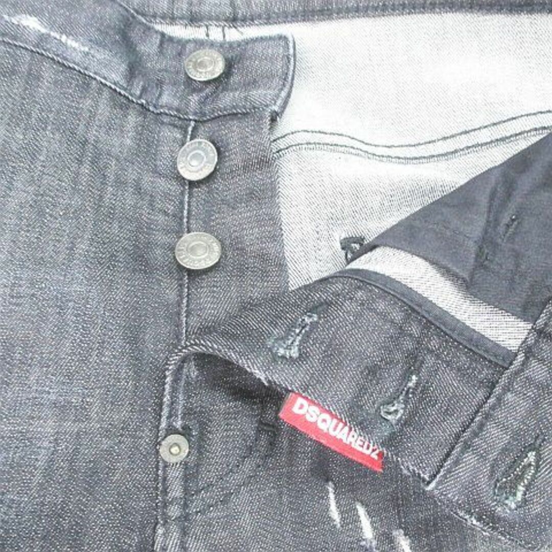 DSQUARED2 ロング丈 デニムパンツ ジーンズ 44 黒系 ブラック