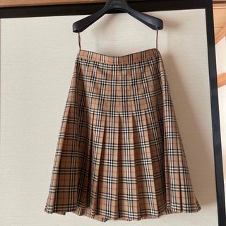 バーバリー(BURBERRY)の超美品*BURBERRY pleated skirt L-LL訳アリ(ひざ丈スカート)