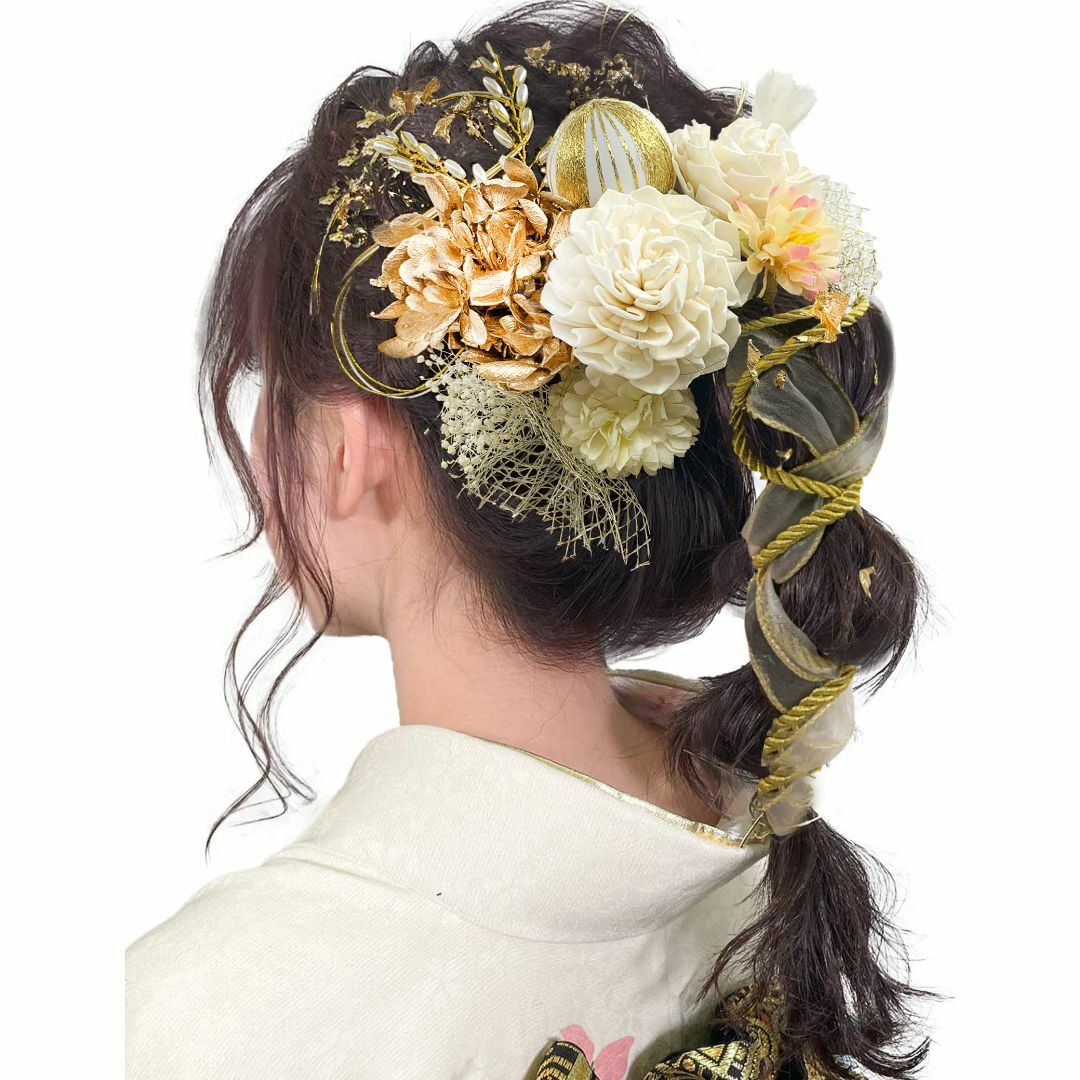 【数量限定】[JZOON] 髪飾り 成人式 髪飾り 10色 ドライフラワー 造花