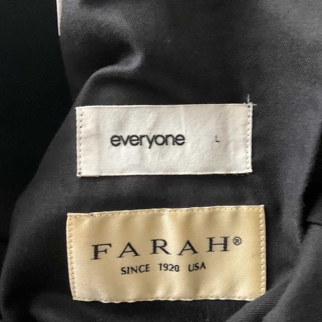 everyoneエブリワンFARAH wool 100% スラックスBlackの通販 by むー's