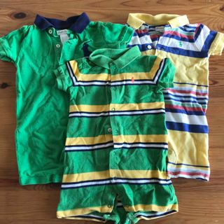 ラルフローレン(Ralph Lauren)のラルフローレン  ロンパース　3枚セット70.80センチ(ロンパース)