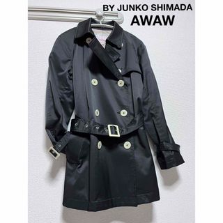 49AV JUNKO SHIMADA 丸襟 チャイナウールシャツジャケット 黒