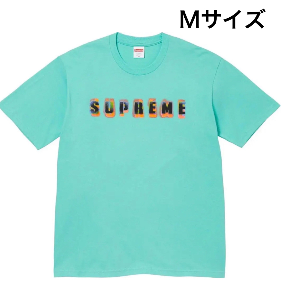 M 水色 シュプリーム ステンシル Tシャツ Stencil Tee