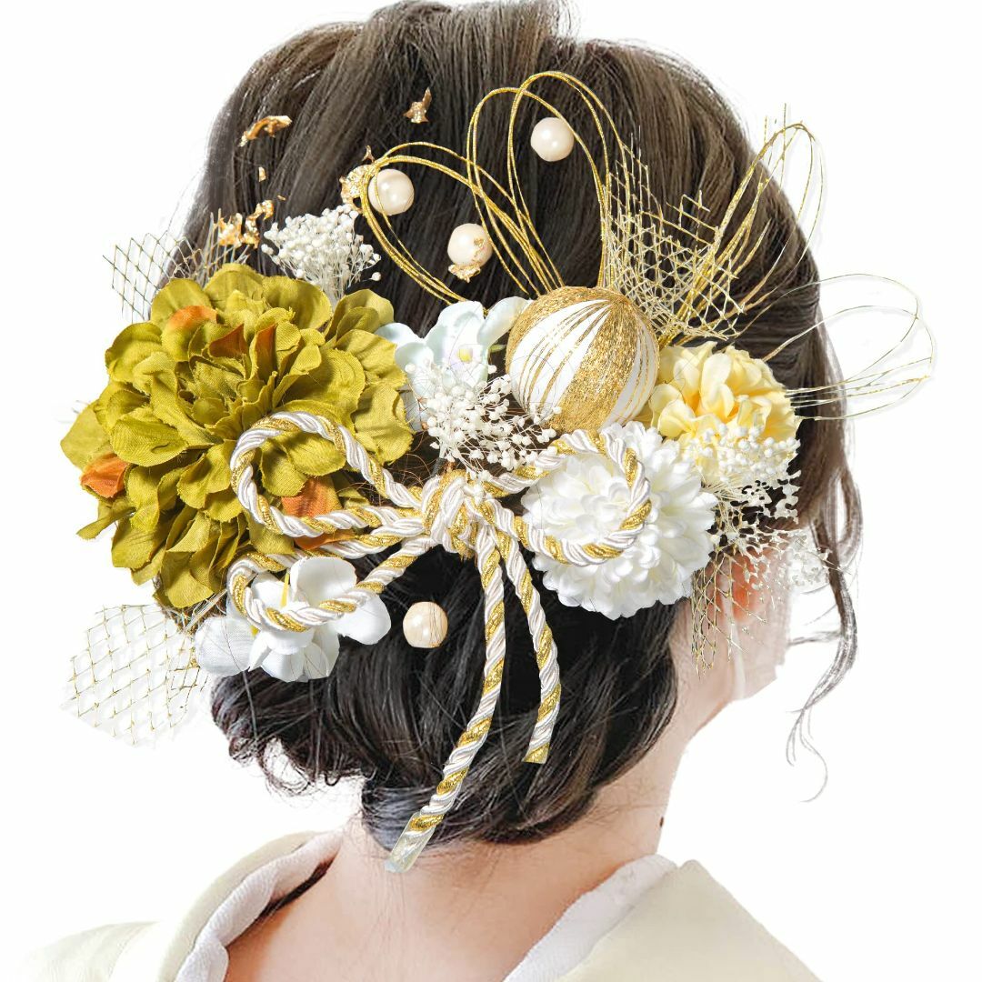 【新着商品】[JZOON] 10色展開 ドライフラワー 髪飾り ダリア 造花飾り