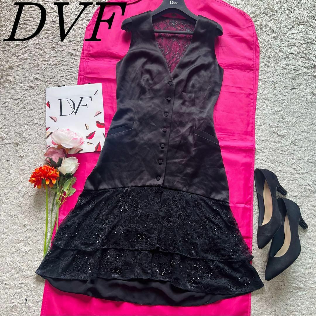 【美品】DIANEvonFURSTENBERG ロングベストワンピース 4 L