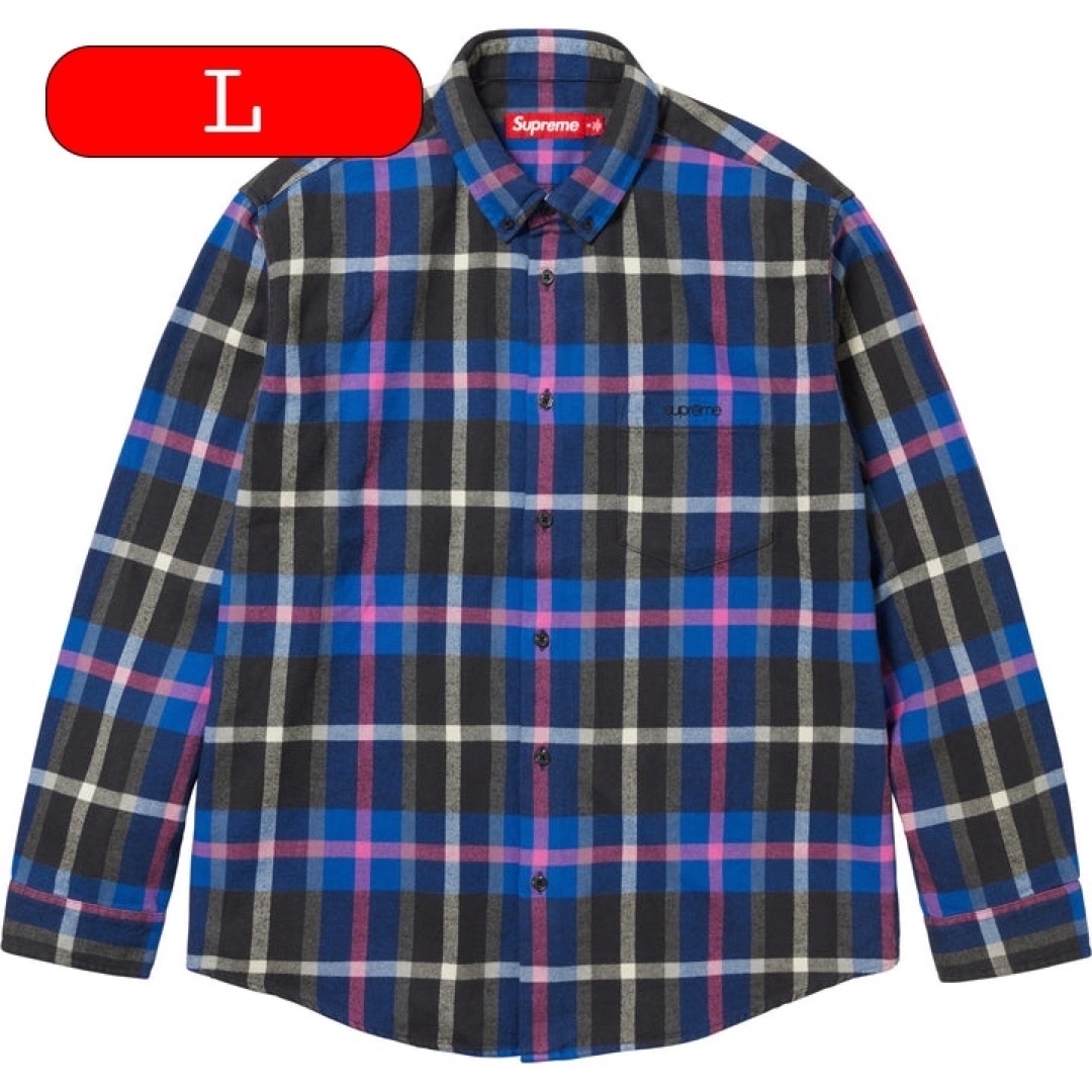 Supreme - Supreme 23FW Plaid Flannel Shirt (Blue)の通販 by アリス