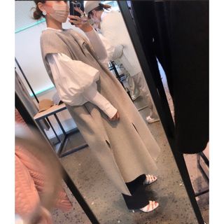 Drawer - 送料無料!yori チェックロングジレ 2022AW ブラウンチェック