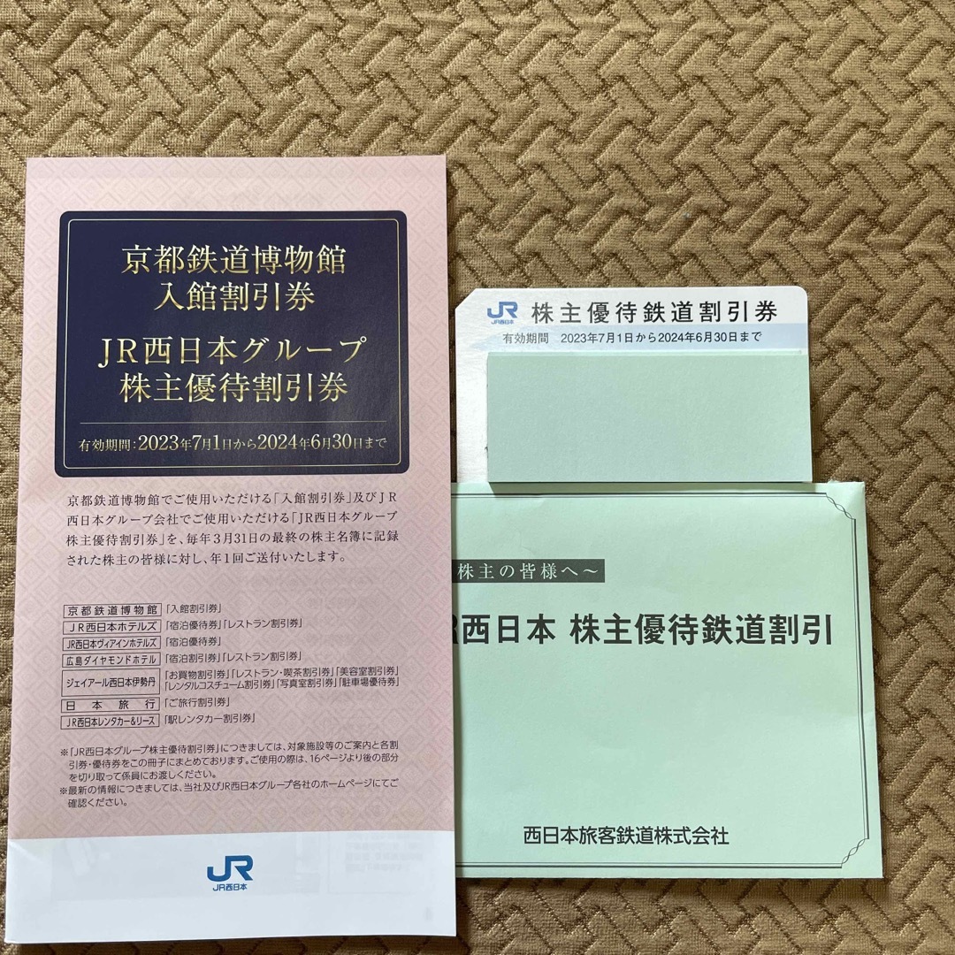 JR西日本株主優待鉄道割引券