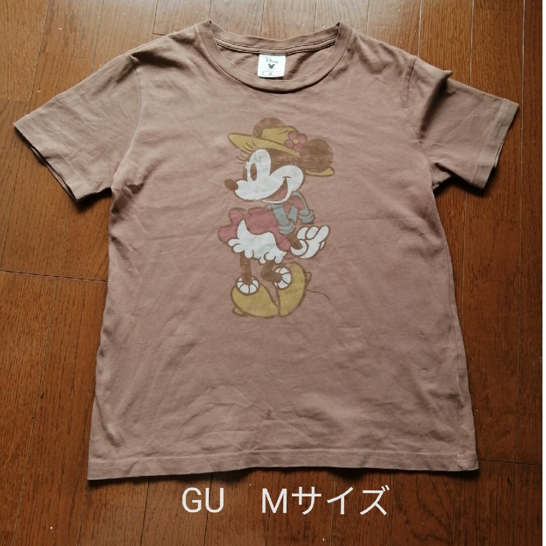 Disney(ディズニー)のGU　ミニーマウスのＴシャツ　M レディースのトップス(Tシャツ(半袖/袖なし))の商品写真