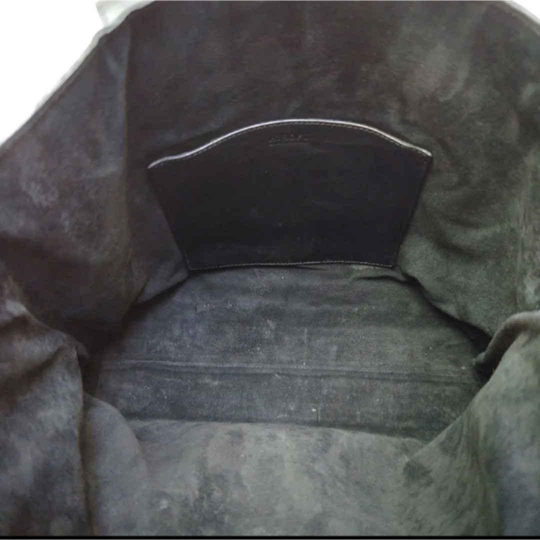 【美品】ヒロフ イタリアンレザー トート 黒 (内側スエード)