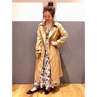 ZARA ザラ★花柄 スプリングコート ロングコート 個性派 女子