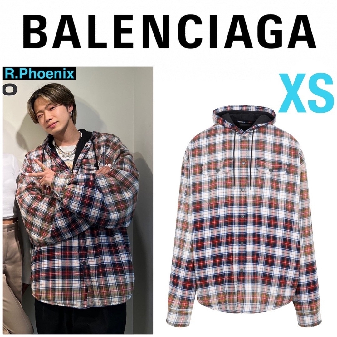 正規 BALENCIAGA バレンシアガ Check Shirts シャツ