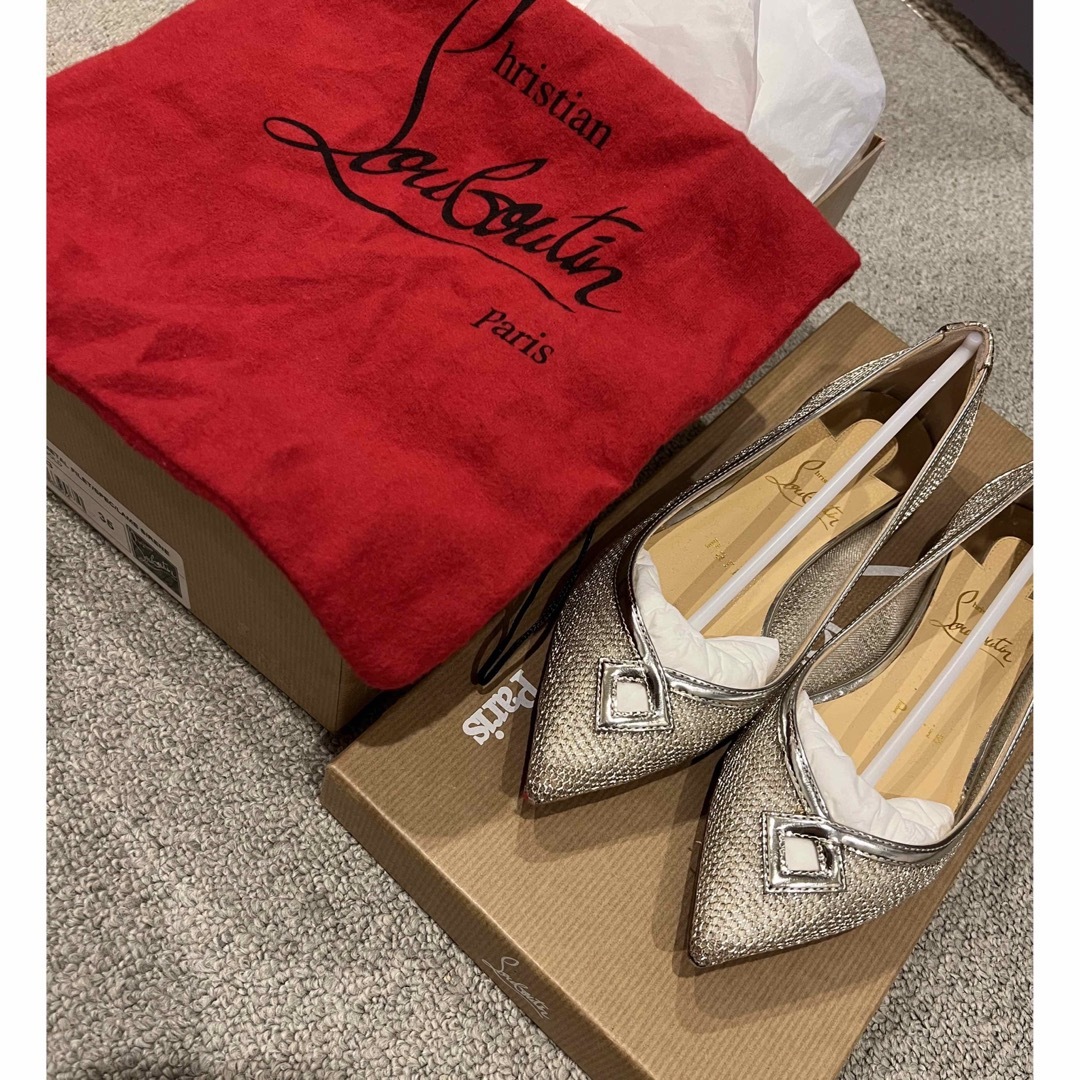 ジミーチュウ美品 Christian Louboutin ルブタン フラット 35 22cm