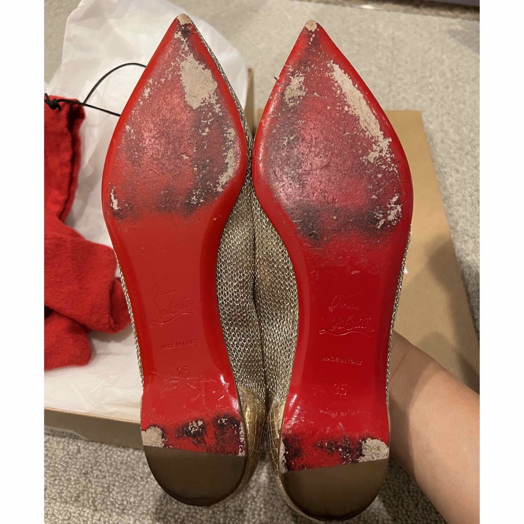 Christian Louboutin(クリスチャンルブタン)の美品　Christian Louboutin ルブタン　フラット　35 22cm レディースの靴/シューズ(バレエシューズ)の商品写真