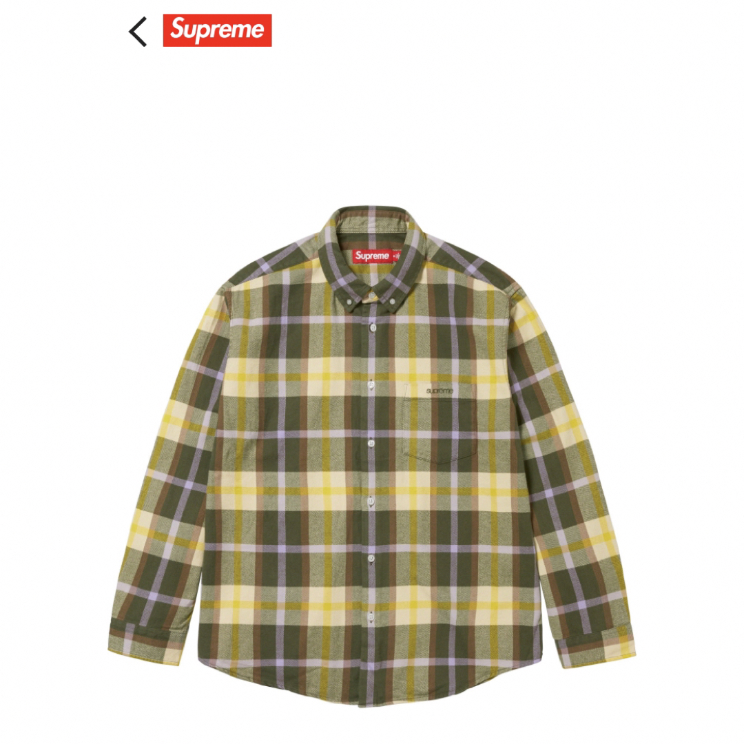 Supreme Plaid Flannel Shirt  Green M