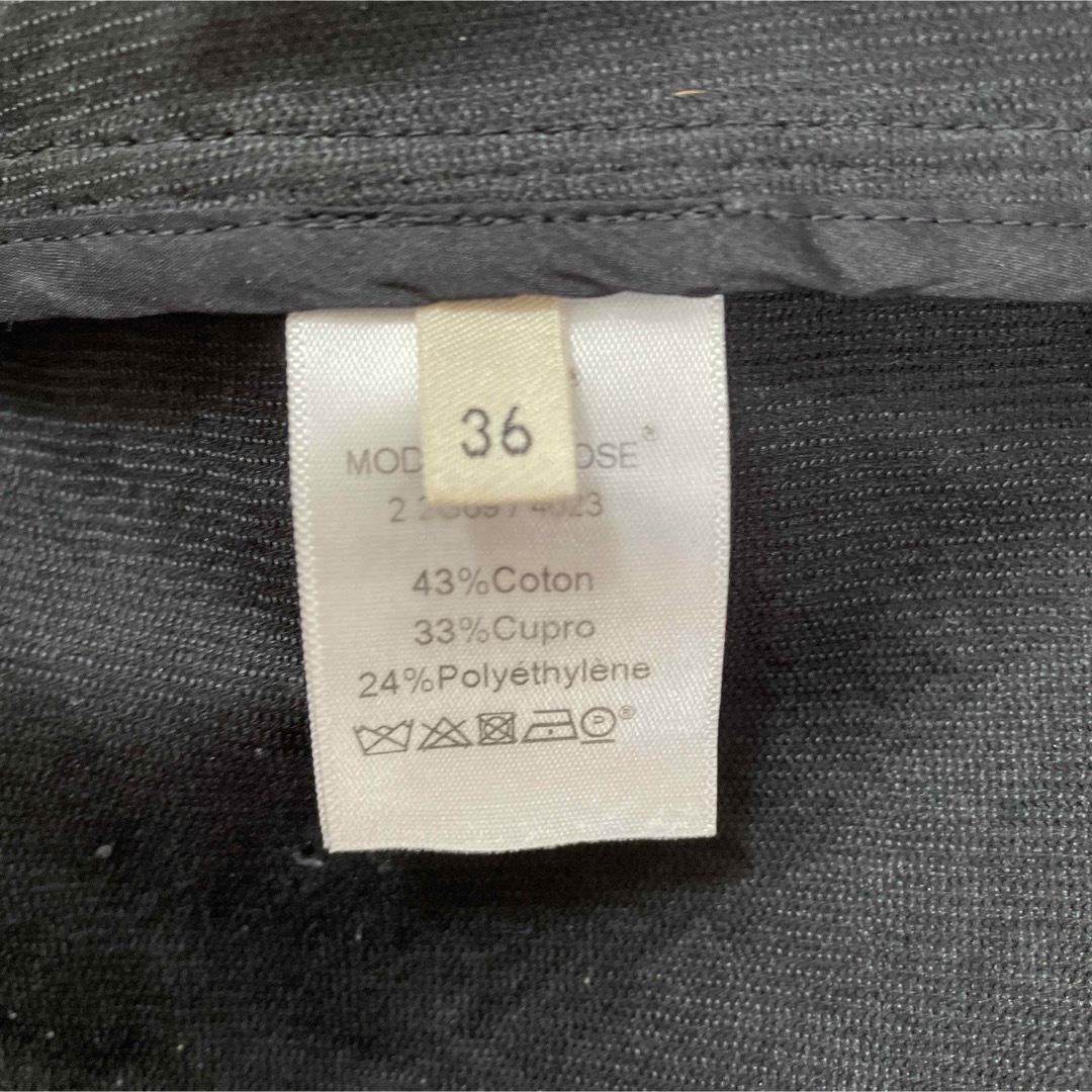 celine(セリーヌ)の美品 セリーヌ CELINE 花柄 ジャガード フレアスカート 36 ブラック レディースのスカート(ひざ丈スカート)の商品写真