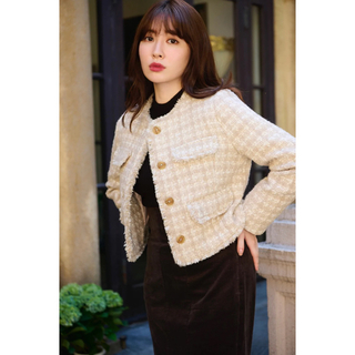 Her lip to - Herlipto Wool-Blend Fancy Tweed Jacketの通販 by 