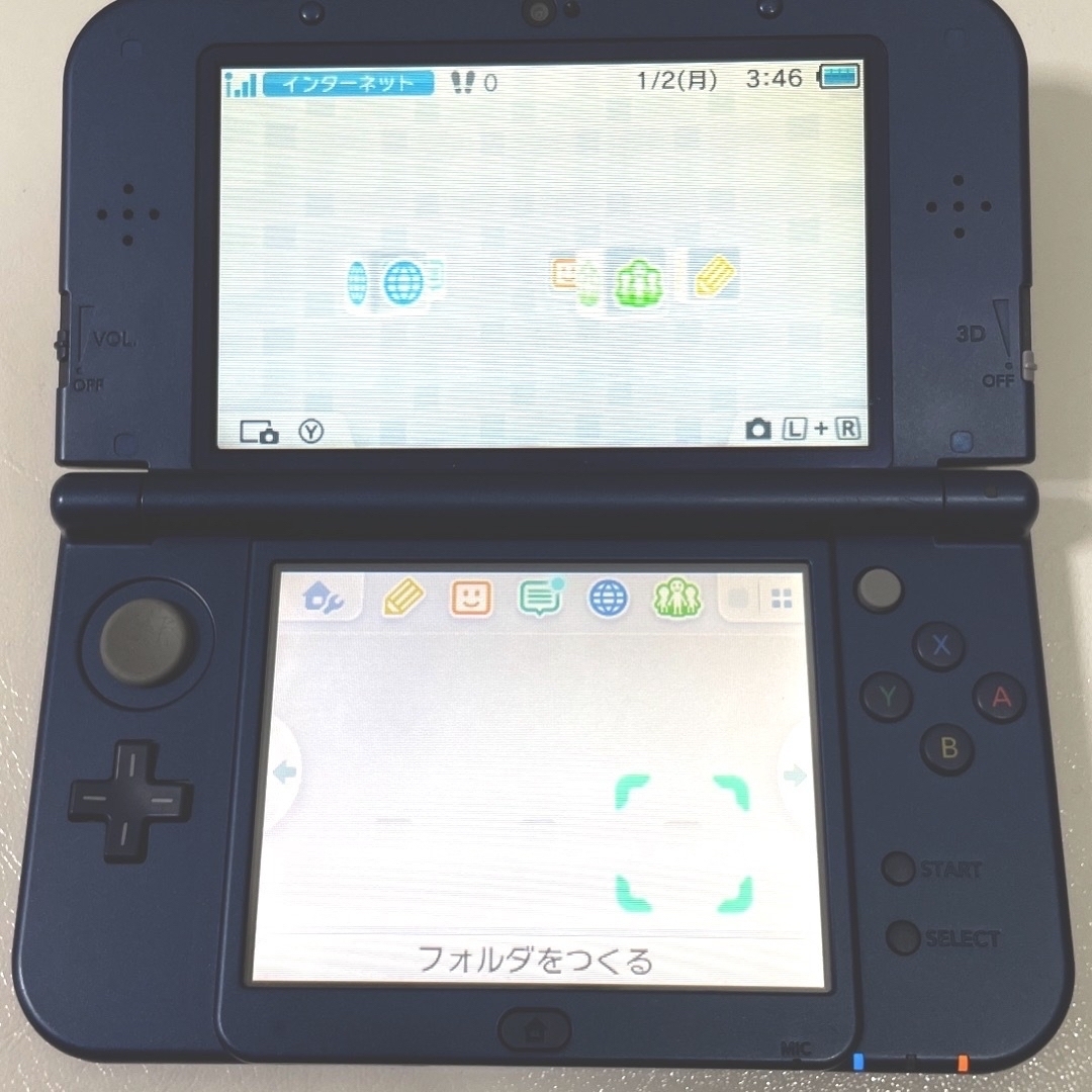 Newニンテンドー3DS LL メタリックブルー 本体 Nintendo 青 紺 6