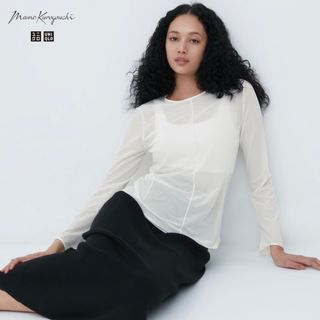 ユニクロ(UNIQLO)の【新品未使用】マメクロ・シースルートップスL(シャツ/ブラウス(長袖/七分))