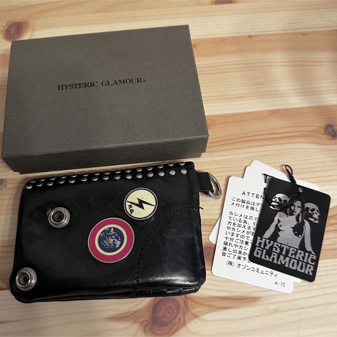 HYSTERIC GLAMOUR(ヒステリックグラマー)のHYSTERIC GLAMOUR 財布 スタッズ レザー ウォレット メンズのファッション小物(折り財布)の商品写真
