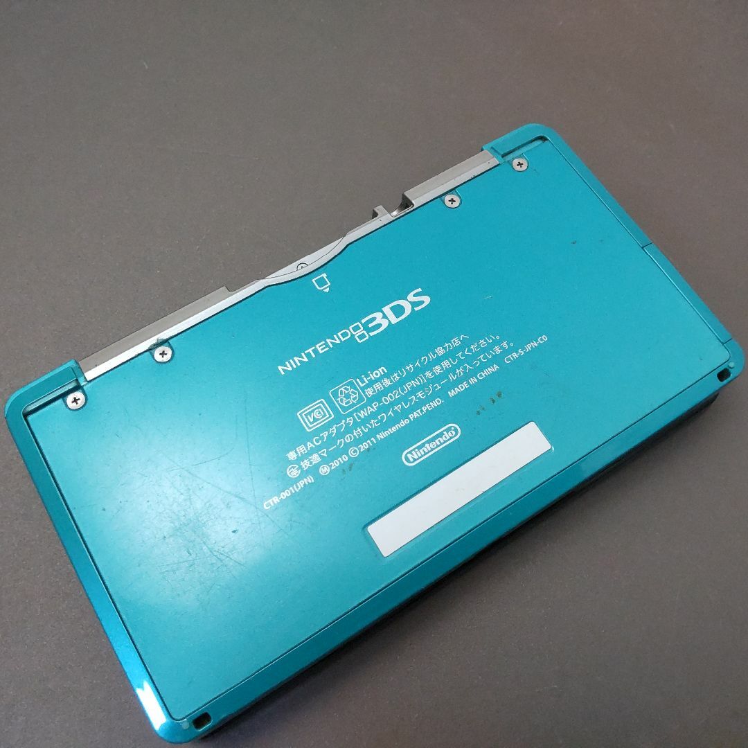 ニンテンドー3DS(ニンテンドー3DS)の安心の整備済み！◆任天堂3DS 中古本体◆アクアブルー◆52 エンタメ/ホビーのゲームソフト/ゲーム機本体(携帯用ゲーム機本体)の商品写真