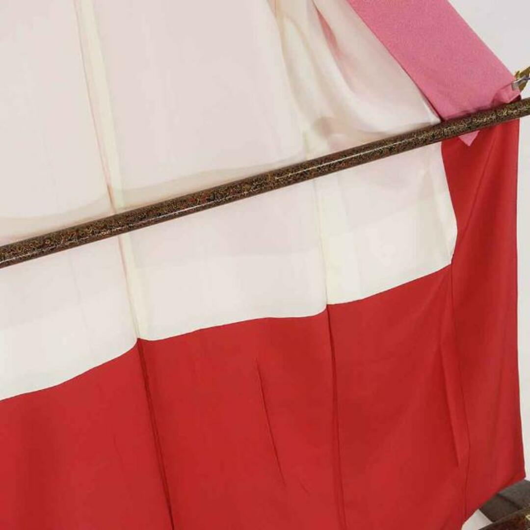 小紋 身丈158cm 裄64cm 前幅24cm 後幅30cm 袖丈47cm 正絹(シルク) レディース 袷仕立 秋冬春用 ピンク地 裄Mサイズ 美品 リサイクル リユース 5