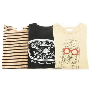 トニータイズサン おまとめ Tシャツ プリント ボーダー ブラック ベージュ L(Tシャツ(長袖/七分))