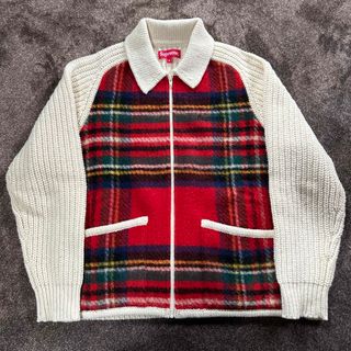 Supreme - Supreme Plaid Front Zip Sweater Sの通販 by ペレ's shop ...