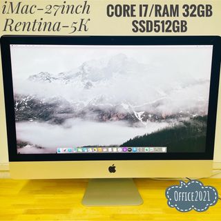 Mac (Apple) - iMac 27inch5K Core i7/RAM 32GB/SSD 512GBの通販 by ...