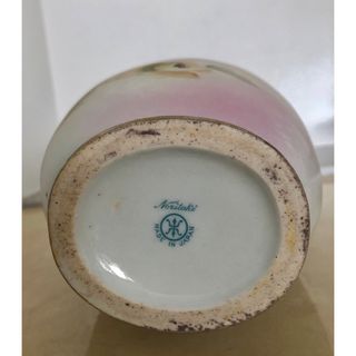 Noritake - 里帰り オールドノリタケ・金盛上ジュエル花図紋図両耳大飾