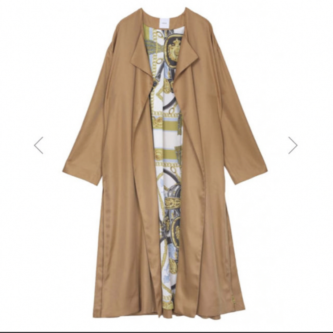 Ameri VINTAGE(アメリヴィンテージ)のAmeriVintage loose gown coat camel Free レディースのジャケット/アウター(ガウンコート)の商品写真